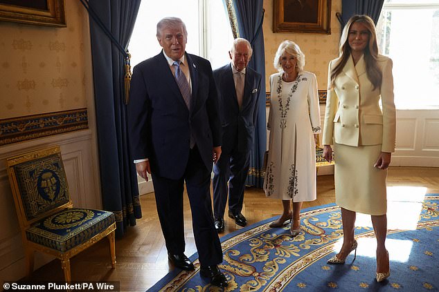 After tea, the couples are expected to tour the White House grounds with a stop at the White House beehive and a viewing of a tree planted by the King's mother, Queen Elizabeth, in 1991