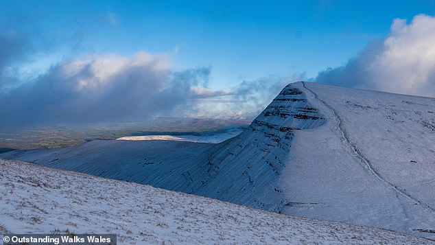 Cribyn is known for its known for its distinctive, pyramidal shape and a steep ridge called 'The Nose'
