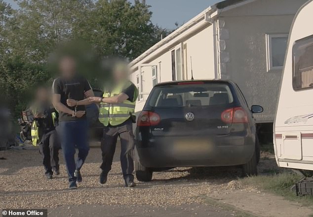 An Immigration Enforcement raid at Green Lane caravan park in Surrey on May 20 last year leading to nine arrests