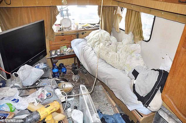 Victim A was held captive in 'truly shocking' conditions inside this caravan