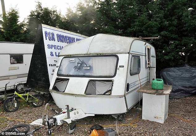 Another caravan on the Rooneys' site which housed some of the slaves