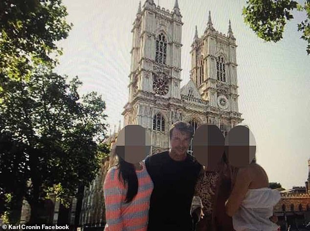 Cronin shared an image of himself with three women outside what appears to be Westminster Abbey. It is not known when the photo was taken