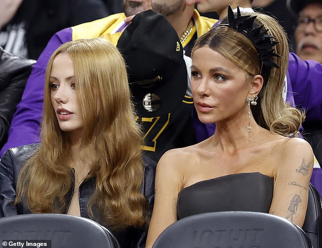 Despite having found Hollywood fame in the 1990s, Lily's mum Kate was never one for wild partying, as she once admitted that she's intolerant to alcohol (pictured together in 2025)