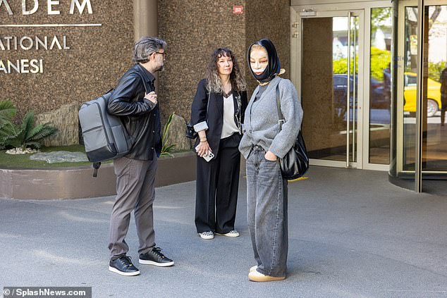 She appeared downcast in the wake of the gruelling surgery