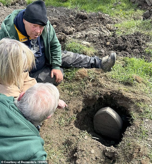 Graham Swain pictured with other volunteers at the grave in Undercliffe Cemetery. The work to restore the grave and surrounding area is hoped to be completed by mid-2026