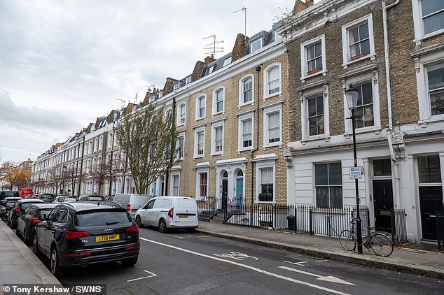 Ifield Road in Chelsea. Residents living next door to the property have engaged in a prolonged war against their neighbour