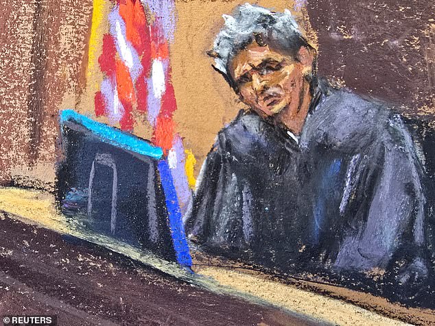 US District Judge Lewis Liman listens to arguments on whether the Baldoni/Lively case should continue during a pretrial hearing in New York City in January