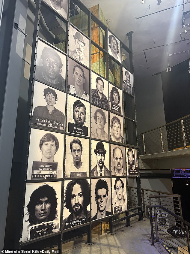 Rex Heuermann’s mugshot looms above visitors as they enter the exhibit - serving as an instant reminder that these serial killers are far from myths and phantoms of the past