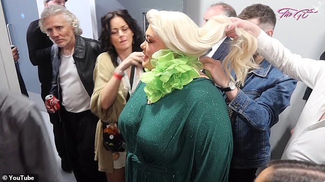 The star, 45, filmed her night at the studios for her new YouTube channel and captured the moment the footballer, 47, appeared to blank her