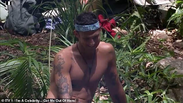 Jake then told Jimmy: 'I don't even know why I'm here myself...', as he awkwardly giggled in response
