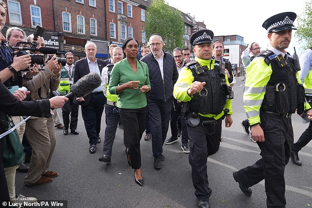 The Tory leader arrived in the north London suburb on Wednesday afternoon following the stabbing of two Jewish men in what has been declared a terror attack