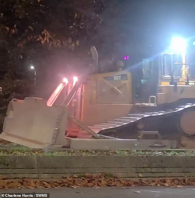 Coffey stole a hired bulldozer from his employer, with the intention of damaging a car garage with which he had a dispute