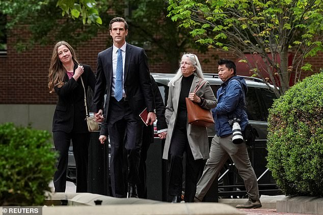 Comey was joined at the courthouse with his family