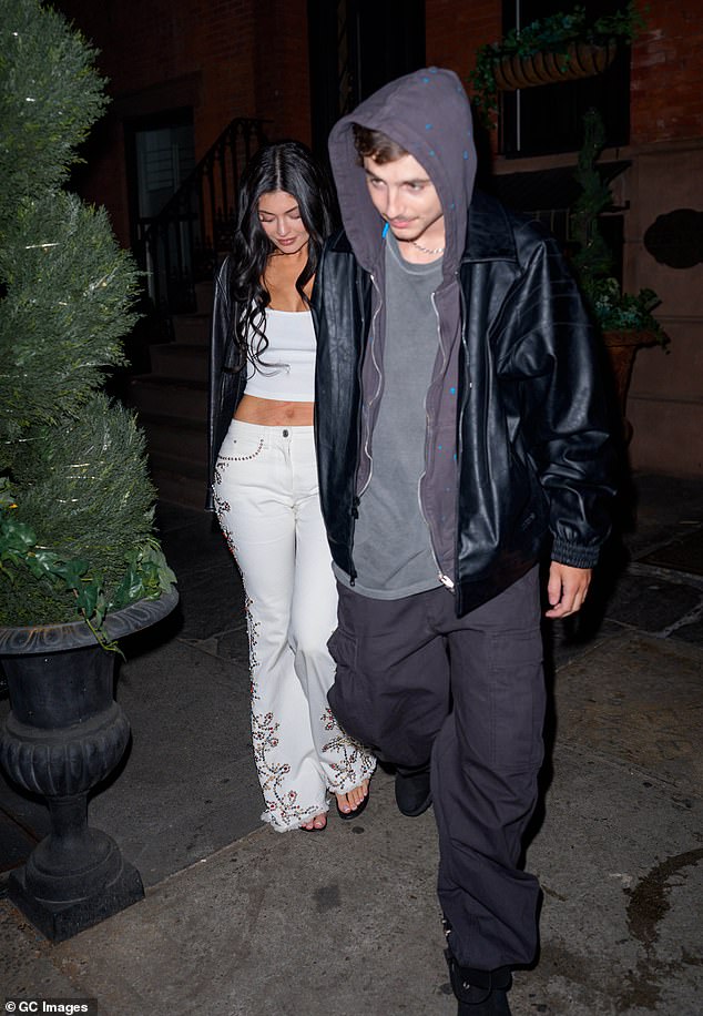 Jenner and Chalamet enjoyed a night on the town in the Big Apple with Woods and Towns after the game