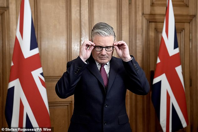 Crowds at the scene chanted 'Keir Starmer, Jew harmer'