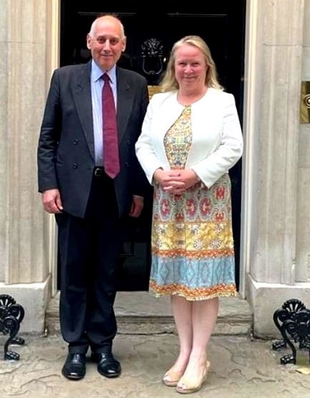 Nicholas Halbritter (pictured left outside 10 Downing Street) owns the mansion in Chelsea