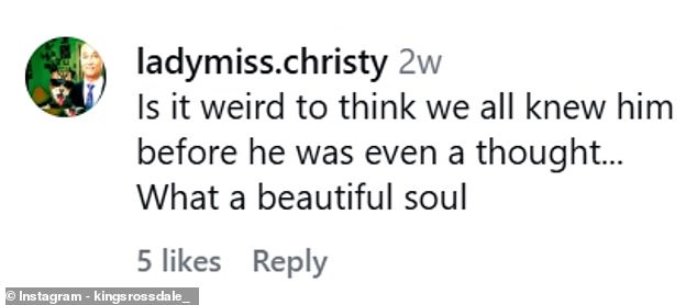 Commenters were bewildered by how much he looked like his rocker father