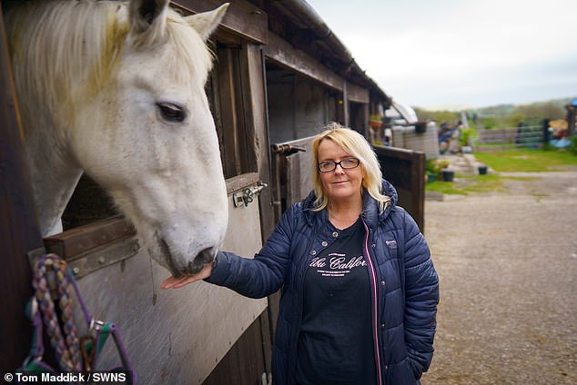 Sue Hartley, 65, who keeps her horse Sky on Alan's land, but lives three miles away in Newton, says it is 'disgusting' how they have left him hanging and has also accused them of 'land banking'