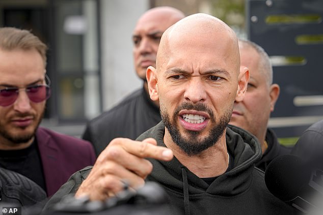 Davis' feud with controversial influencer Tate led to the joke that crashed his career