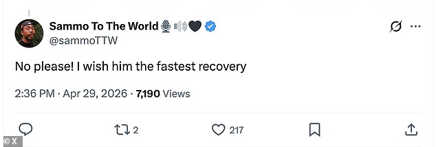 As news spread of the incident involving the actor, a number of his fans took to social media to send well wishes