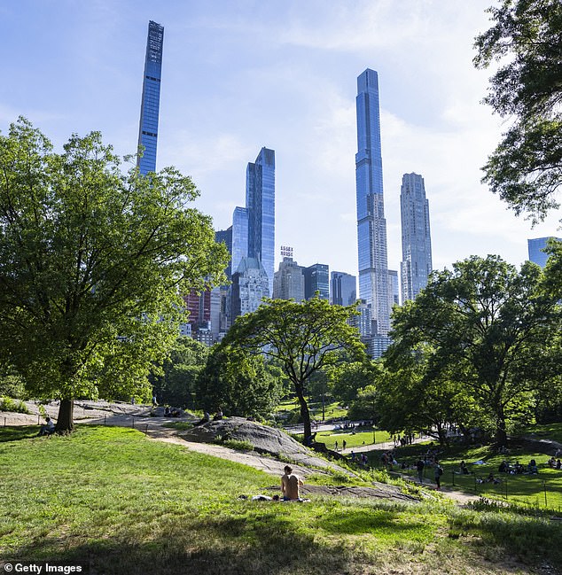 Mamdani is pushing for a pied-à-terre tax to implement taxes on second homes that could send wealthy homeowners running for the hills and  generate an estimated $500million for city revenue (PICTURED: Billionaire's Row looming over Central Park)