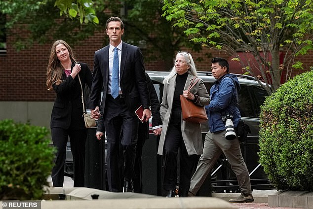 Comey was joined at the courthouse on Wednesday with his family