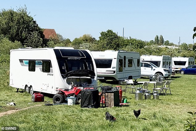 Another camp appeared on Ford's Fields community park which is around a six minute drive away