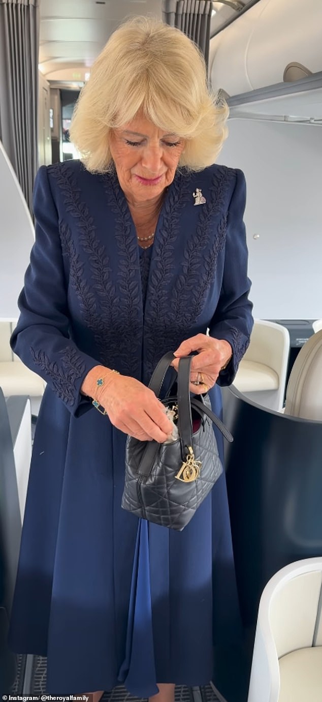 In the Royal Family's latest Instagram post, Queen Camilla was seen carrying the Lady Dior bag in black
