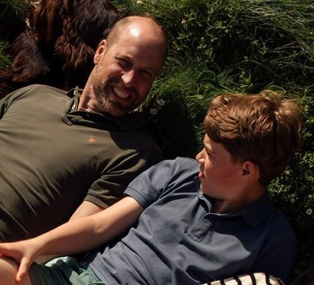 And the family's eldest son laid - shoulder to shoulder - by his father, and was nearly the same height