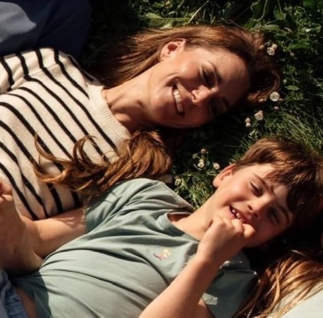 Smiling in the sun as they lay in the grass, the happy couple was perfectly dressed for an Easter getaway by the seaside