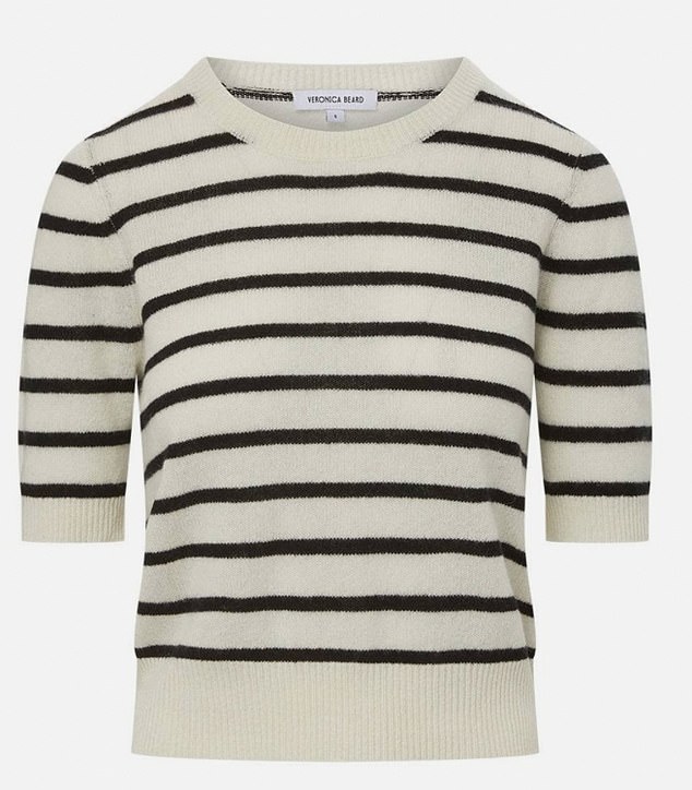 Kate effortlessly channelled coastal fashion in a £298 striped cashmere sweater and white cigarette trousers while her husband sported a khaki £90 shirt for their loved-up anniversary photo which was released today