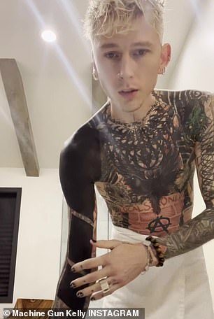 As for Machine Gun Kelly, Hart said, 'The product of a wrong tattoo choice'
