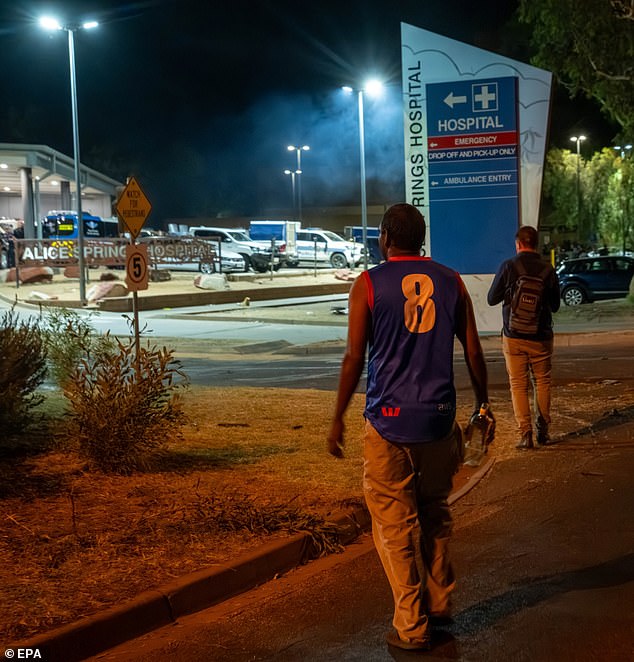 Four out of five of the town's ambulances were damaged amid the violent outbreak
