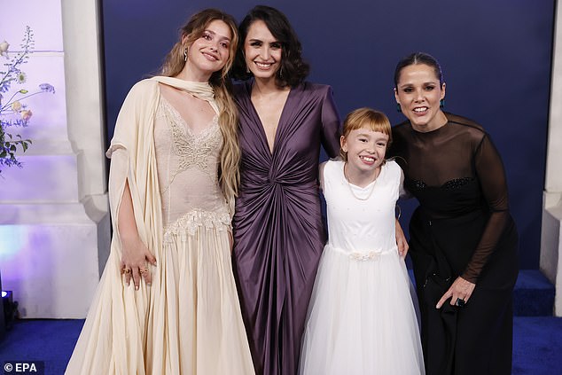 The cast, pictured left to right: actress Nicole Wallace, Chilean actor Fernanda Urrejola, actor Francesca Turco and Chilean film director Francisca Alegria