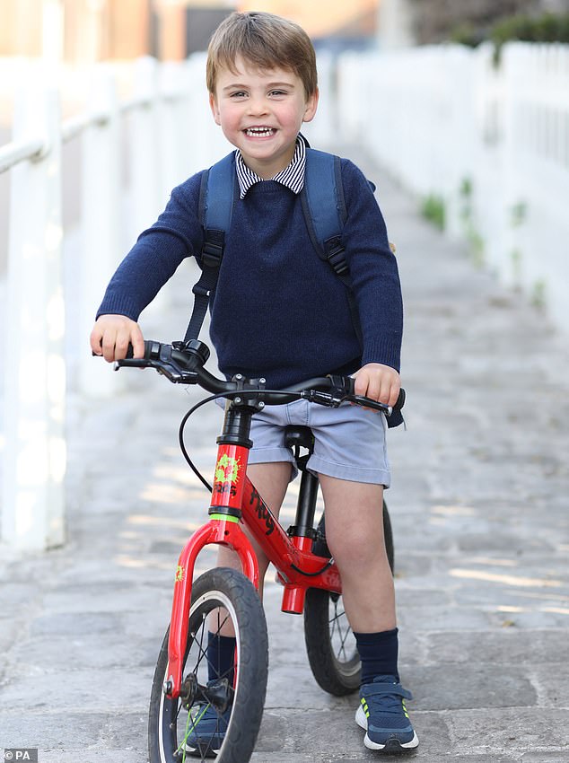 By the time he turned three, Louis was big enough to be zipping around on his bicycle as he officially started nursery school