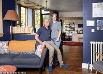 Robert and Emily have turned a humble bungalow, Homegrown Hoose, in Edinburgh into a much-loved home for their children Jackson and Ada - and the family's chickens