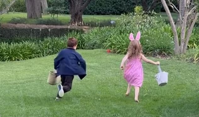 The Duchess of Sussex shared a video of her children racing to find eggs at Easter