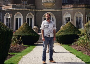 Charles Courtenay, the 19th Earl of Devon, a barrister who was once married to former Baywatch actress A. J. Langer