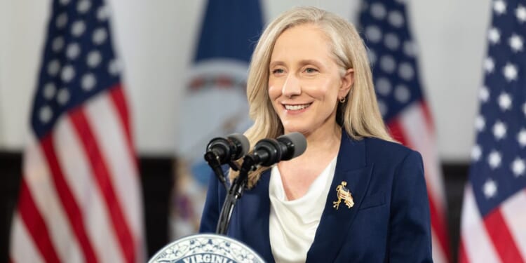 Virginia Gov. Abigail Spanberger delivers the Democratic response to President Donald Trump's State of the Union address on Feb. 24, 2026, in Williamsburg, Virginia.