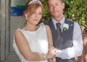 Kimberly Milne, 28, had been subjected to 18 months of abuse at the hands of Lee Milne (both pictured) before she died after being struck by a number of vehicles on the A90 in Dundee on July 27, 2023