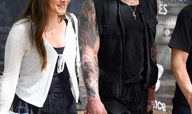 Adam Peaty, 31, has joined wife Holly, 26, and father-in-law Gordon to show his support for his sister-in-law at the London Marathon as his family feud rumbles on