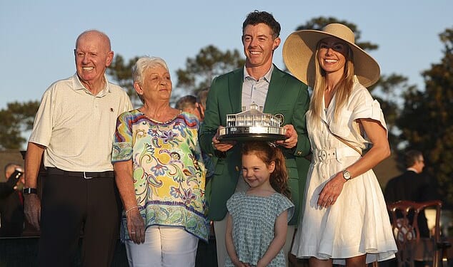 Rory McIlroy paid tribute to his family after winning his second-straight Masters title on Sunday