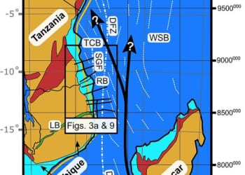 Scientists have discovered a huge 'fossil' fault line extending over 310 miles (500 km), which might have been where Madagascar broke away from Tanzania
