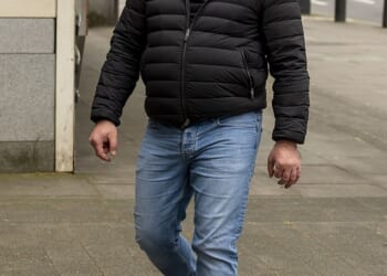 Irfan Azizi arriving at Westminster Magistrates' Court in central London yesterday