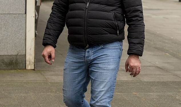 Irfan Azizi arriving at Westminster Magistrates' Court in central London yesterday
