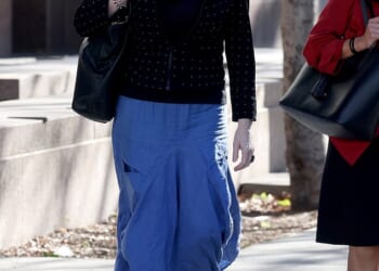 Alice Evans, 57, was smiling as she left court on March 6, the actress claimed her harassment and accusations may have helped her ex-husband, Fantastic Four star Ioan Gruffudd's career, not hurt it