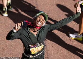 Award-winning actor and star of Wicked, Cynthia Erivo is taking on this year's London Marathon (pictured at the 2022 race)