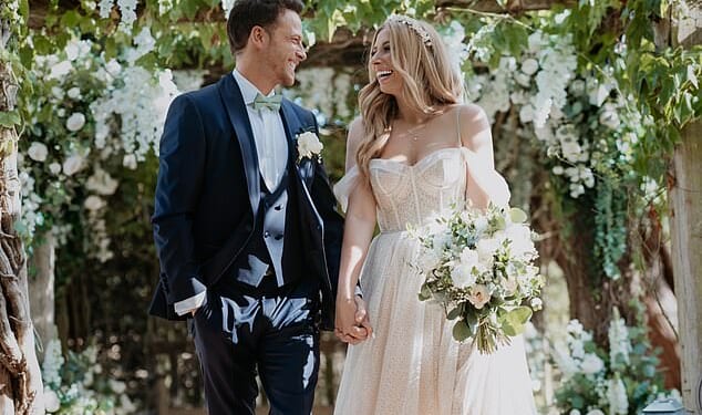 Lavish weddings, emotional vows, and picture-perfect ceremonies are often presented as authentic glimpses into a couple's private life. But behind the scenes, not all of them are legally binding (pictured Joe Swash and Stacey Solomon)