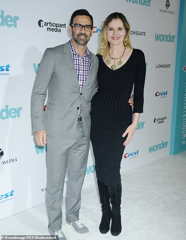 Reza Jarrahy and Geena Davis held a marriage-like ceremony in 2001 (pictured in 2017)
