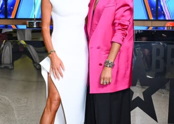 Amanda Holden shared how her Britain's Got Talent co-host Alesha Dixon has helped her through difficult times (Pictured together in April)
